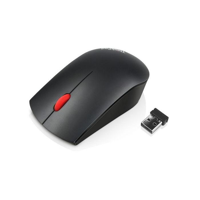 Lenovo Ratón Óptico Inalámbrico, 1200 dpi, 3 botones, Scroll, 2.4 GHz, Diseño Ambidextro, Negro - 61x106x33mm 2