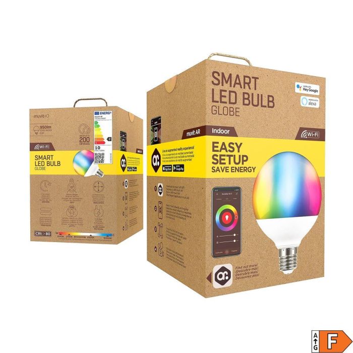 Muvit Bombilla Inteligente Globo E27 10W RGB y Blanca, WiFi, Compatible con Alexa y Google Home 21
