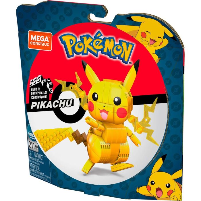 Mega Bloks Juego de Construcción Pokémon Figura Pikachu 10 cm - 211 Piezas 1