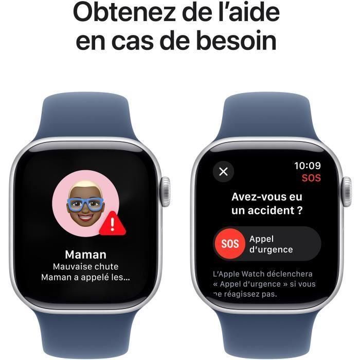Apple Watch Series 10 GPS - 42 mm - Caja de aluminio plateada - Correa deportiva vaquera - S/M 5 Apple Watch Series 10 GPS - 42 mm - Caja de aluminio plateada - Correa deportiva vaquera - S/M 5