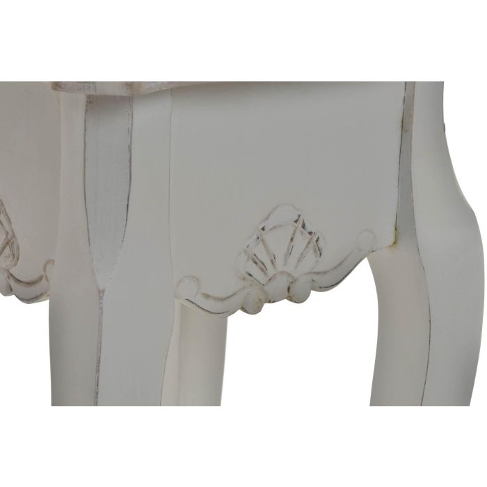 DKD Home Decor Versalles3 Mesita Auxiliar Tradicional Abeto Blanco Natural 35 x 80 x 35 cm Set de 2 1
