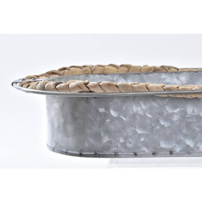 DKD Home Decor Centro de Mesa Cottage Gris Marrón de Hierro y Fibra - 26L x 7A x 51AN cm - Set de 2 2 DKD Home Decor Centro de Mesa Cottage Gris Marrón de Hierro y Fibra - 26L x 7A x 51AN cm - Set de 2 2