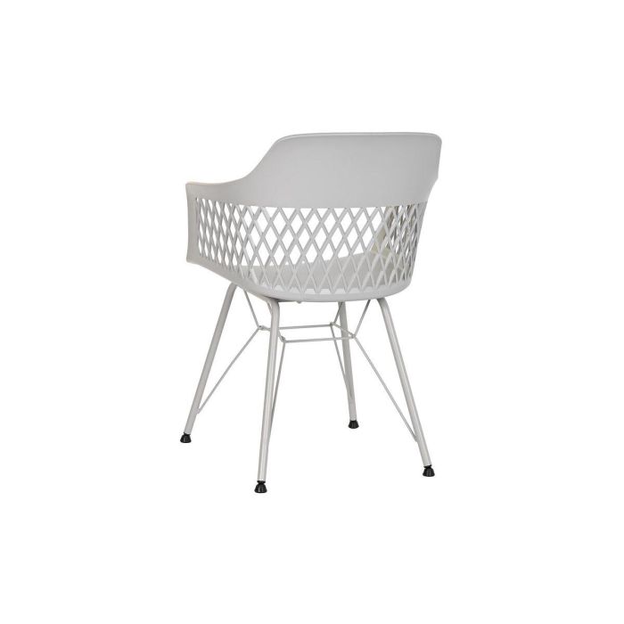 Silla Scandi DKD Home Decor Gris Claro 57 x 80.5 x 57 cm 4