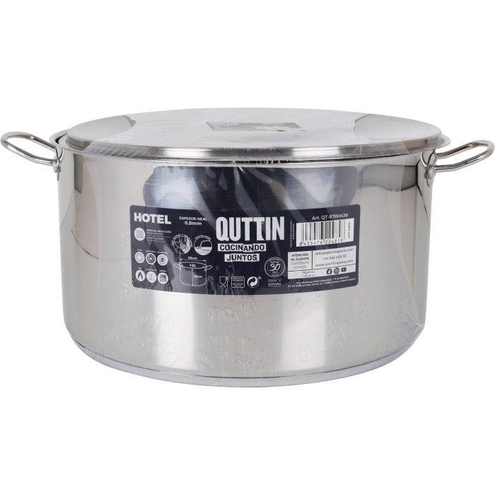 Olla con Tapa de Acero Inoxidable Quttin ø 36 x 19 cm 1