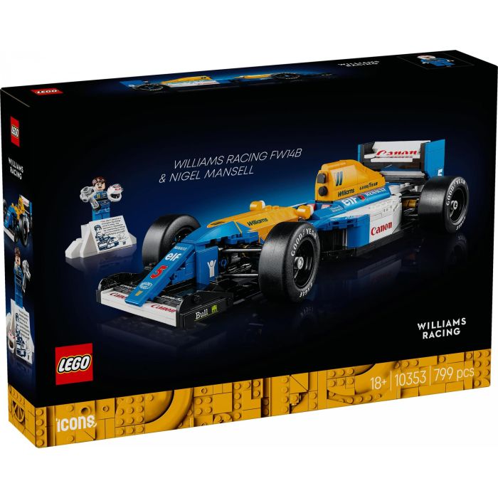 Lego FW14B Icons Set de Construcción Williams Racing Coche de Carreras Nigel Mansell para Adultos 18+ 9
