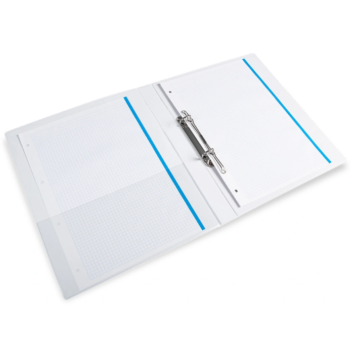 Liderpapel Carpeta canguro 2 anillas mixtas 16mm A4 plástico color blanco 10