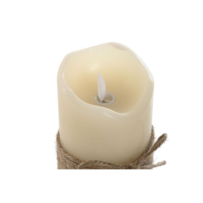 DKD Home Decor - Vela LED Basicos con Movimiento, Cera, Yute, Acabado Natural, Crema Marrón, 7.5x15x7.5 cm, Pack 16 Unidades. 3 DKD Home Decor - Vela LED Basicos con Movimiento, Cera, Yute, Acabado Natural, Crema Marrón, 7.5x15x7.5 cm, Pack 16 Unidades. 3