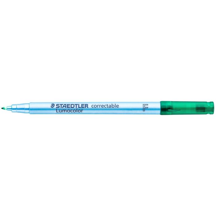 STAEDTLER Lumocolor 305 F Rotulador Fino Verde 0.6 mm - Marcador Permanente para Transparencias, Papel y Más