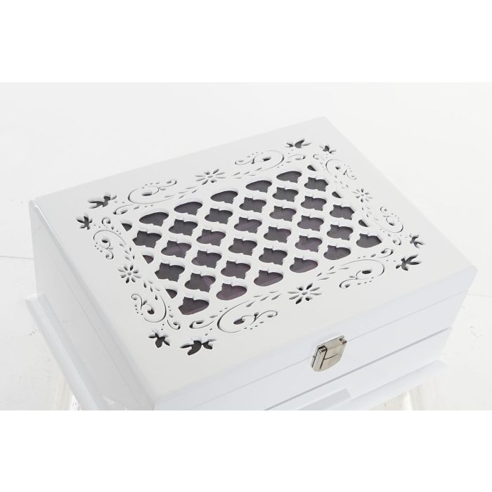 Joyero Romantico DKD Home Decor Blanco Lila 19.5 x 11 x 25.5 cm (2 Unidades) 3 Joyero Romantico DKD Home Decor Blanco Lila 19.5 x 11 x 25.5 cm (2 Unidades) 3