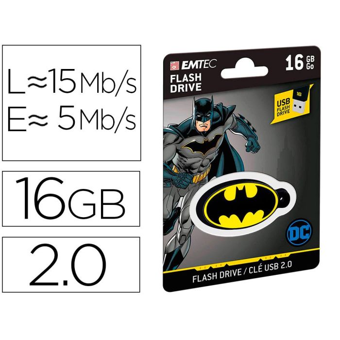 Memoria Usb Emtec Flash 16 grb Usb 2.0 Collector Batman