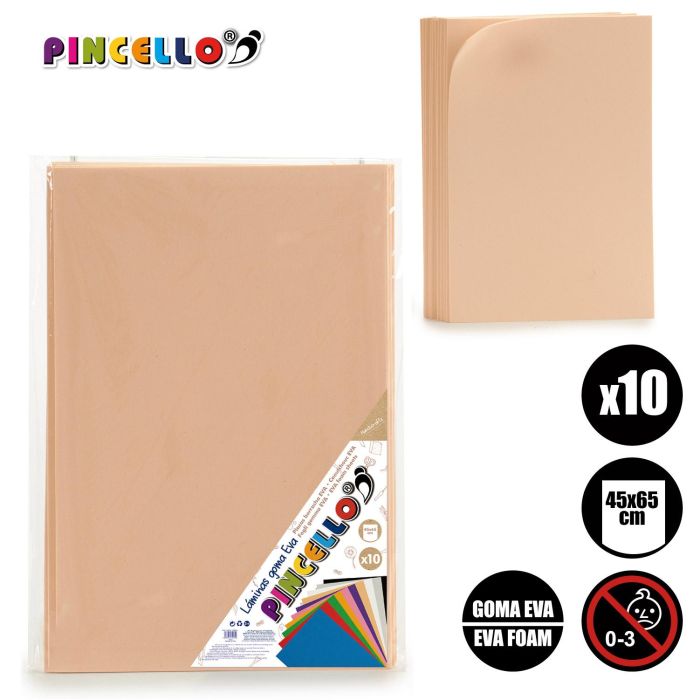 Juego 10 Laminas Goma Eva Carne 45X65Cm Pincello (12 Unidades) 3 Juego 10 Laminas Goma Eva Carne 45X65Cm Pincello (12 Unidades) 3