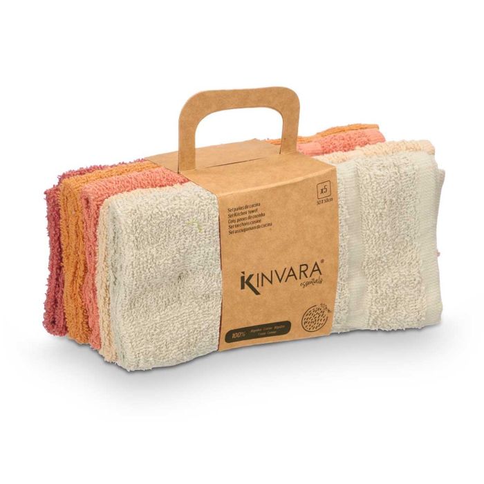Paño De Cocina Algodon 400 Gr 50X50 Surt 5 Teja Kinvara (40 Unidades) 2 Paño De Cocina Algodon 400 Gr 50X50 Surt 5 Teja Kinvara (40 Unidades) 2