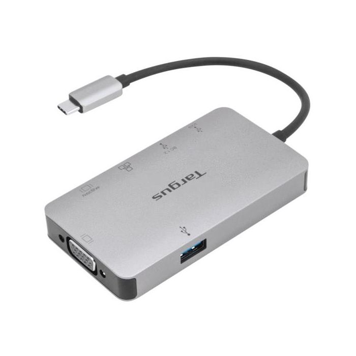 Targus DOCK419 Hub USB-C 3.2 Gen 1 (3.1 Gen 1) Gris, Base Docking Alámbrica 4K Ultra HD 100W 2