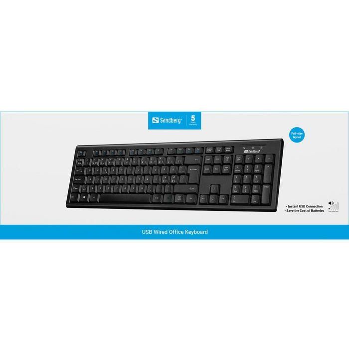 Sandberg Teclado USB Cableado Office Keyboard Nord 1 Sandberg Teclado USB Cableado Office Keyboard Nord 1