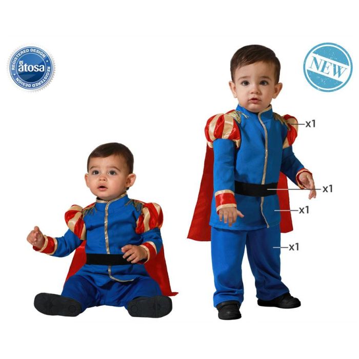 Disfraz Príncipe Azul con Capa Bebé Niño 0 Disfraz Príncipe Azul con Capa Bebé Niño 0
