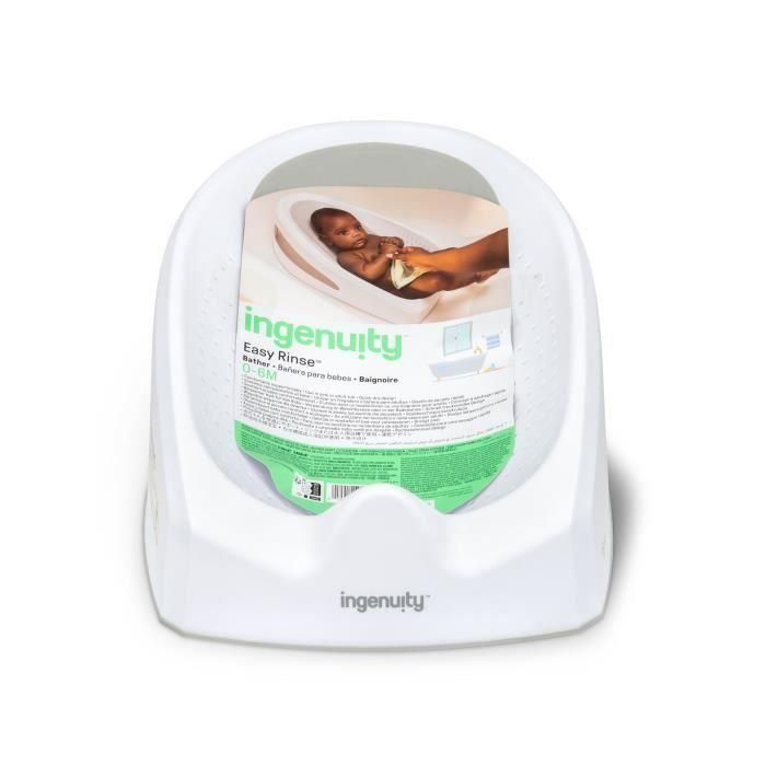 Ingenuity ING19577 Tumbona de Baño para Bebé, Confort, Seguridad, Base Suave Antideslizante, 0-6 Meses 2