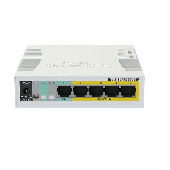 MikroTik RB260GSP 5 x Ethernet, PoE in, SFP ports, SwOS 2