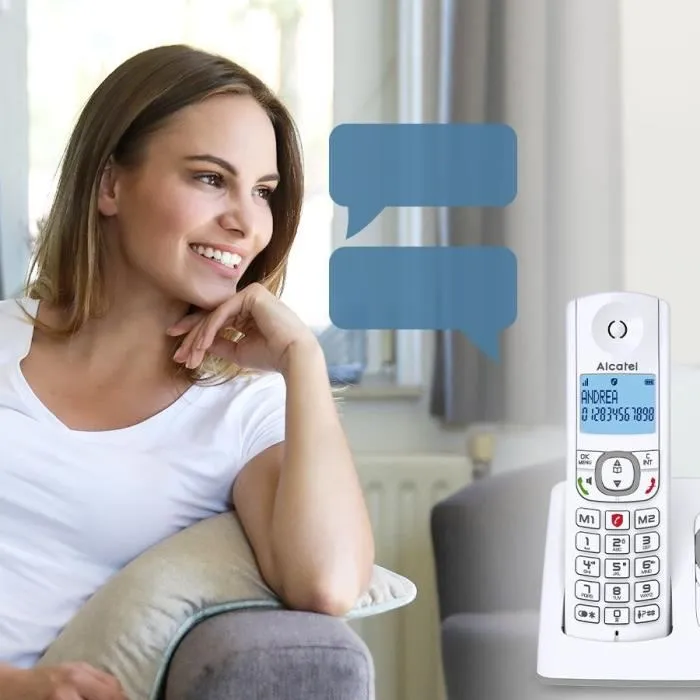 Alcatel F530 Teléfono Inalámbrico DECT con Manos Libres, Identificador de Llamadas, Pantalla Retroiluminada y Gran Autonomía - Gris 5