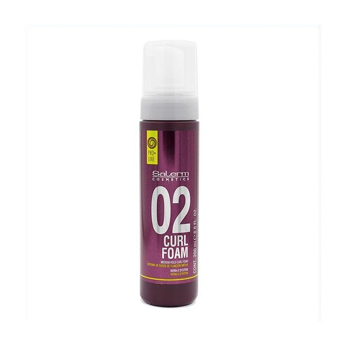 Salerm Proline 02 Curl Foam 200 Ml - Espuma para rizos definidos y hidratados
