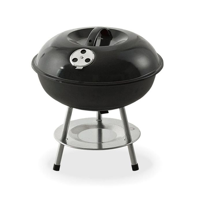 Barbacoa negra de carbón ø35,5x40cm con 3 patas. Barbacoa negra de carbón ø35,5x40cm con 3 patas.