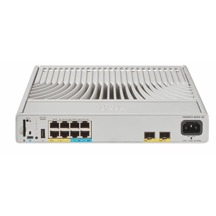 Cisco C9200CX-8UXG-2X-A Catalyst 9000 Compact Switch 8 puertos Gestionado L2/L3 PoE Montaje en rack