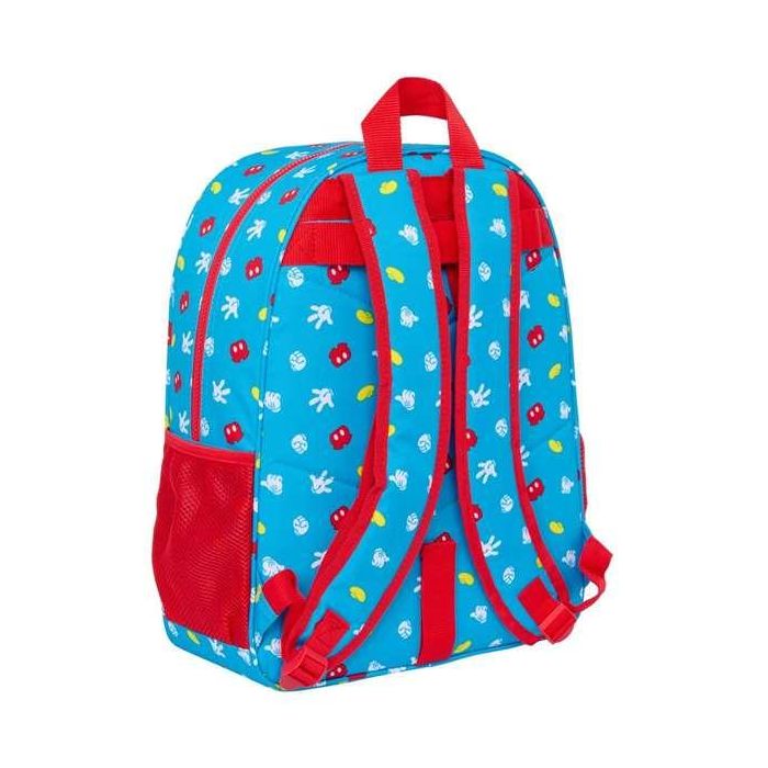 Mochila Escolar Mickey Mouse Clubhouse Fantastic Azul Rojo 33 x 42 x 14 cm 2