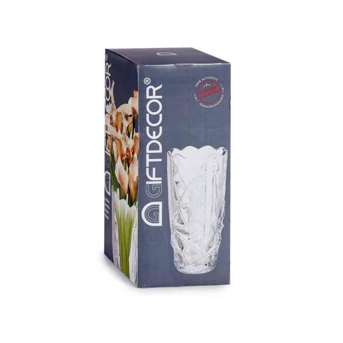 Florero Diamante 29 cm Cristal Transparente - Giftdecor (6 Unidades) 2