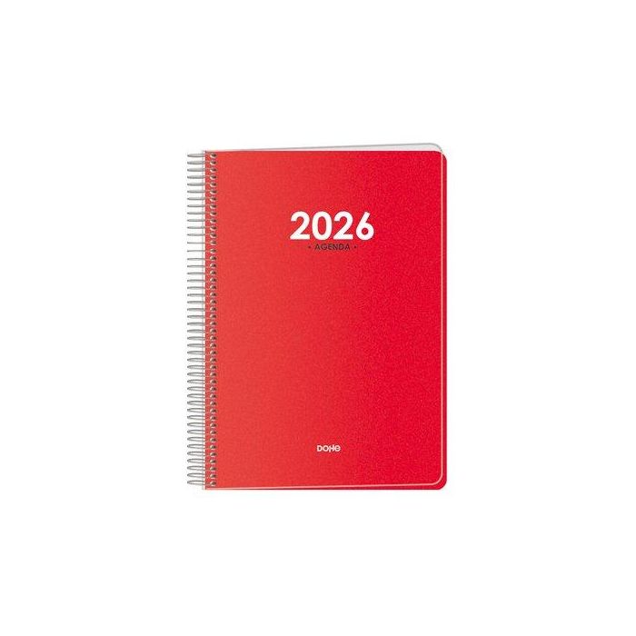 Agenda Anual (2026) Dohe Metropoli Espiral Tapa Pp 150X210 D/P Rojo