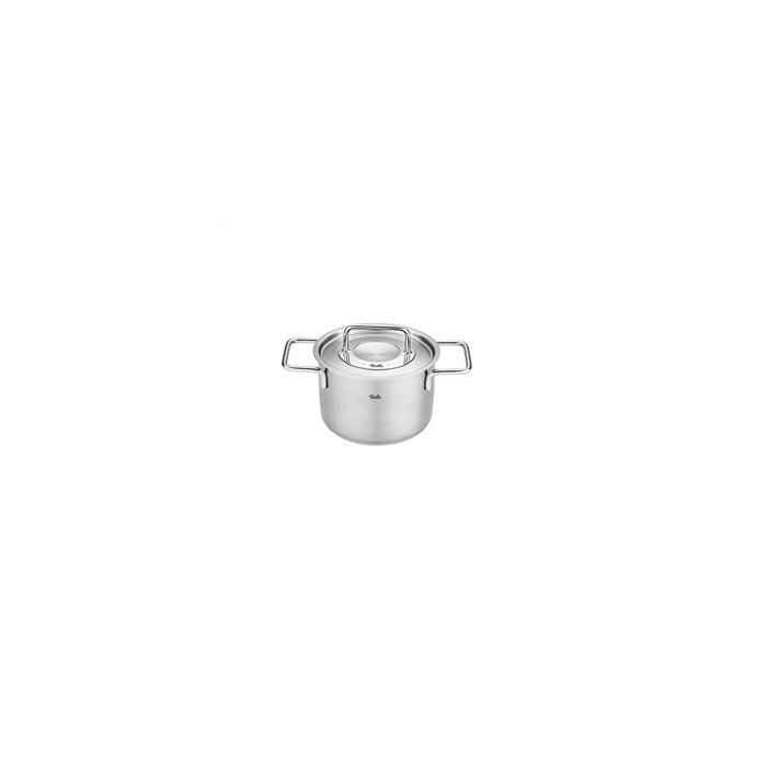 Fissler Pure Olla de Acero Inoxidable 16 cm con Tapa de Metal - Apto para Inducción, Gas, Eléctrico y Horno - 1.9L - Ref: 08611416000/0 Fissler Pure Olla de Acero Inoxidable 16 cm con Tapa de Metal - Apto para Inducción, Gas, Eléctrico y Horno - 1.9L - Ref: 08611416000/0