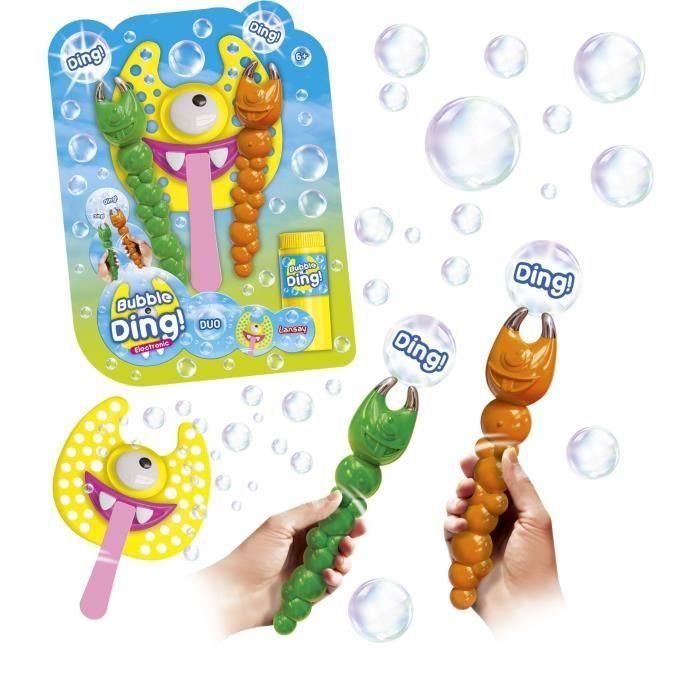 Juego de pompas de jabón - LANSAY - 25640 - Bubbles Party - Bubble Ding Duo Electronic 1 Juego de pompas de jabón - LANSAY - 25640 - Bubbles Party - Bubble Ding Duo Electronic 1