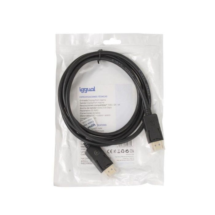 Cable DisplayPort iggual IGG320365 Negro 1,8 m 3
