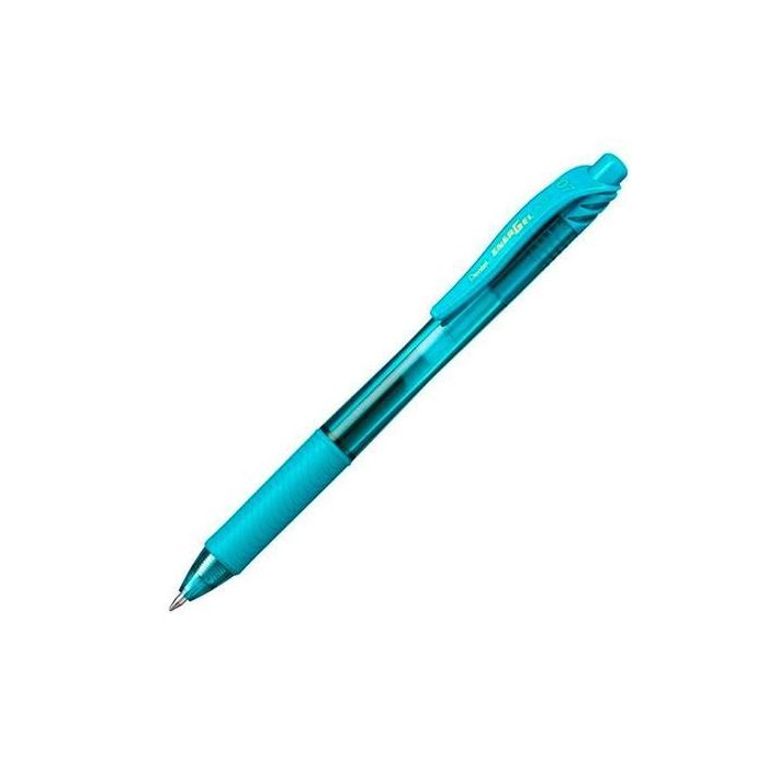 Pentel Bolígrafo Energel Retráctil Punta 0.7 mm Azul Claro Caja 12 Ud