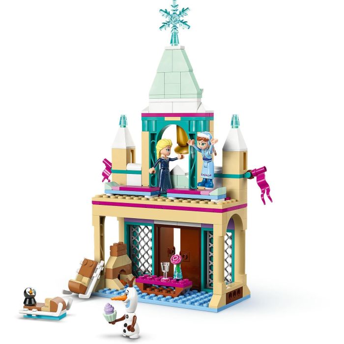 LEGO 43265 Castillo Helado de Arendelle Disney Frozen, con Elsa, Anna, Olaf y 2 trineos. Juguete de Construcción con puertas que se abren y alcoba. 4