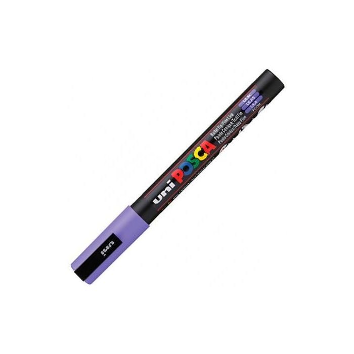 POSCA Marcador PC-3M Punta Cónica 0,9 - 1,3 mm Lila - Tinta pigmentada base agua, no tóxico