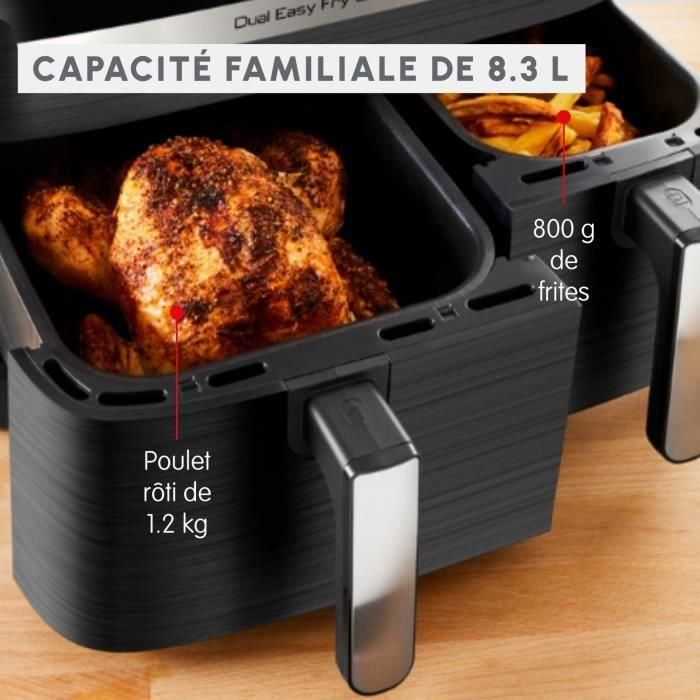 MOULINEX Freidora sin Aceite + Grill 8,3L, 2 cajones, 8 programas, Ahorro energético, Air Fryer, Dual Easy Fry&Grill EZ905B20 1 MOULINEX Freidora sin Aceite + Grill 8,3L, 2 cajones, 8 programas, Ahorro energético, Air Fryer, Dual Easy Fry&Grill EZ905B20 1