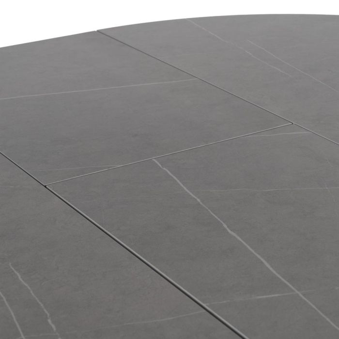 Mesa Extensible Gris-Negro 120 X 120 X 75 cm
