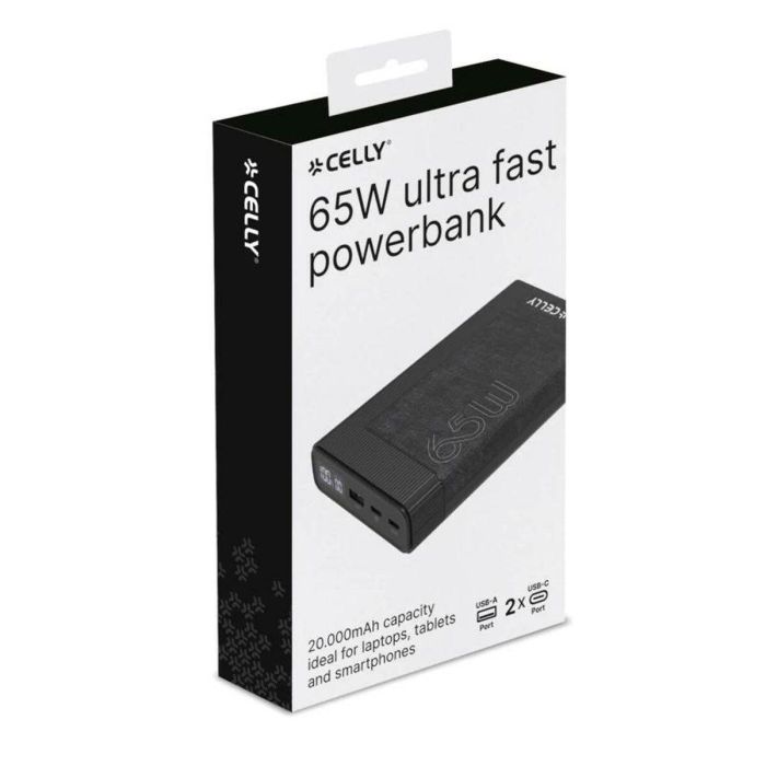 Powerbank Celly PD65W 65w EVO 20000 mAh Negro 5