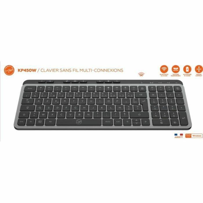 Teclado Mobility Lab KP450W Compact Negro Gris 14