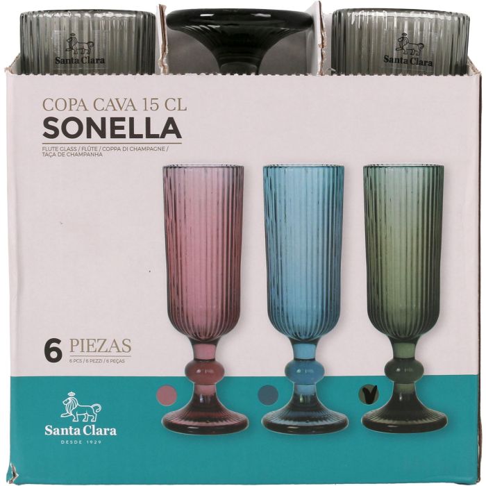 Santa Clara Copa Champagne Sonella 150 cc Verde (36 Unidades) 1