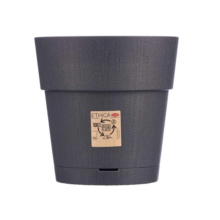 Maceta Plastico 25 Cm Ethica Antracita Stefanplast (6 Unidades) 2 Maceta Plastico 25 Cm Ethica Antracita Stefanplast (6 Unidades) 2