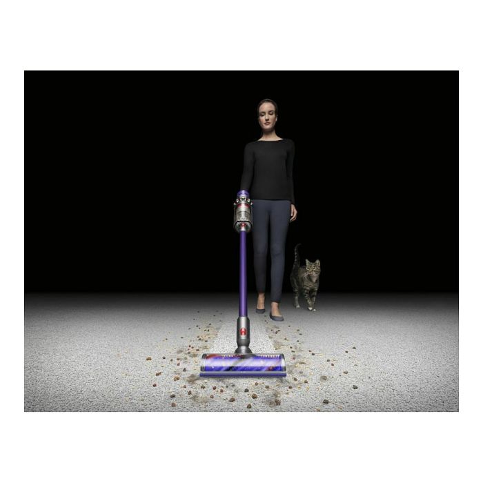 Dyson V11 Advanced Aspiradora Escoba 2 en 1 Sin Bolsa, Batería Recargable, Color Níquel/Púrpura, para Alfombra y Suelos Duros
