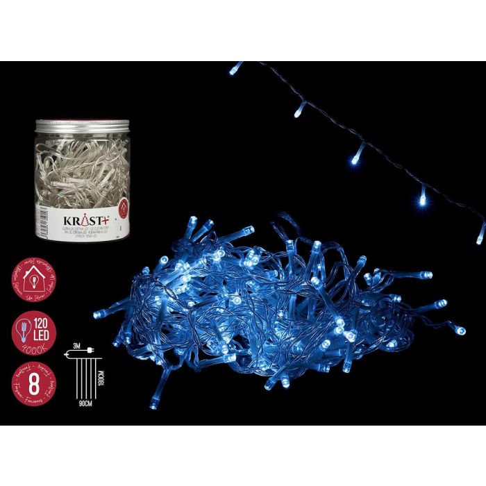 Cortina Luces Fria 120 Bombillas 8 Funciones Krist+ 10X11CM (6 Unidades) Cortina Luces Fria 120 Bombillas 8 Funciones Krist+ 10X11CM (6 Unidades)