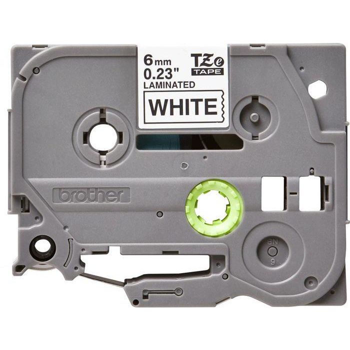 Brother TZe-211 Cinta de Etiquetas Negra sobre Blanca 6 mm x 8 m 1