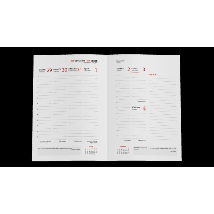 Agenda 2026 Paris S/V 15X21 Negro Catalan Ingraf 356574 1