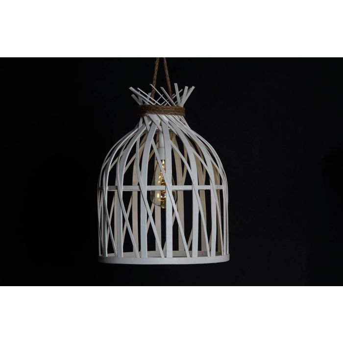 DKD Home Decor Lámpara Techo Mediterraneo Blanco 30.5 x 40.5 x 30.5 cm LED 1