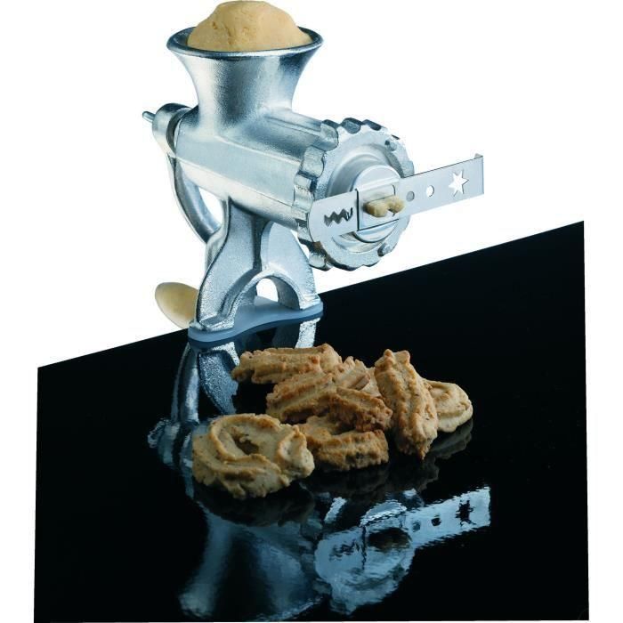 Baumalu 450076 Picadora manual de hierro fundido Nº 8 con accesorios para repostería