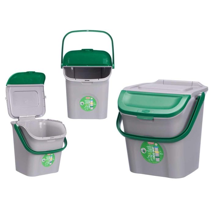 Cubo Basura Apilable Ecoway 28L Verde Stefanplast 38.5x41x37 cm (6 Unidades) Cubo Basura Apilable Ecoway 28L Verde Stefanplast 38.5x41x37 cm (6 Unidades)