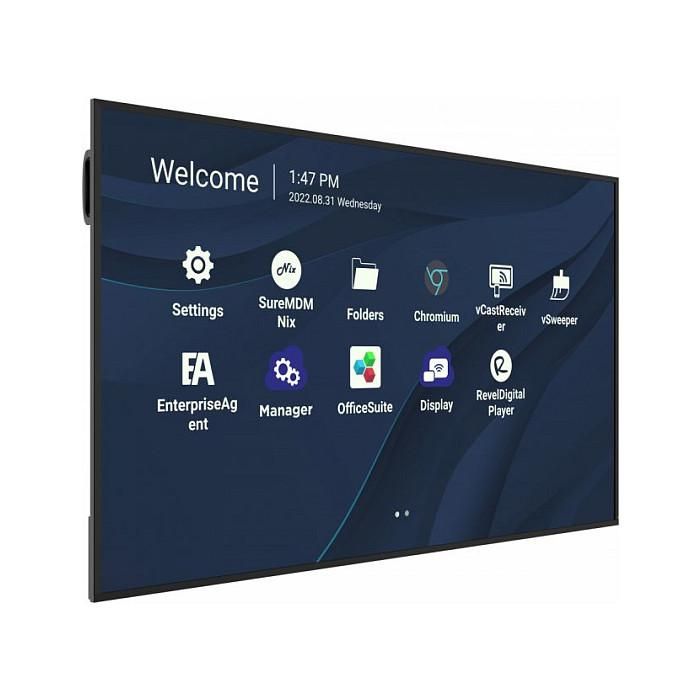 Viewsonic CDE7530 Pantalla 75" 4K UHD 3840x2160 HDMI USB-C LAN Wifi 500nits Antirreflectante Montaje VESA Negro
