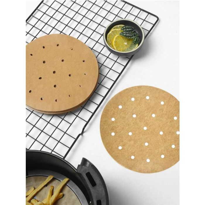 Algon Set de 40 Papeles Redondos Perforados para Airfryer de 20 cm (24 Unidades) 3