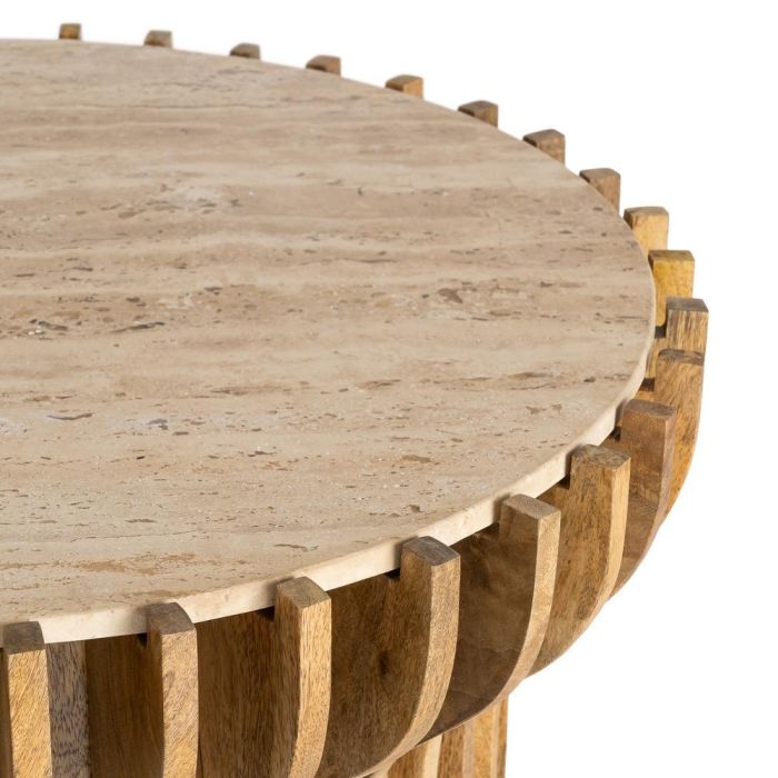 Mesa Centro Madera-Mármol Salón 78,50 X 78,50 X 47 cm